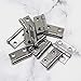 Adiyer 10pcs 304 Stainless Steel 1-inch Folding Butt Hinges Small Hinges Mini Door Hinges for Case Wooden Jewelry Box Lid Crafts (25mm x 24.5mm x 1mm)