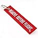 Rotary13B1 - Remove Before Flight Key Chain - 5 Pack - Jet Tag Keychain - Size: 1 inch x 5 inches - Color: Red with White Embroidery