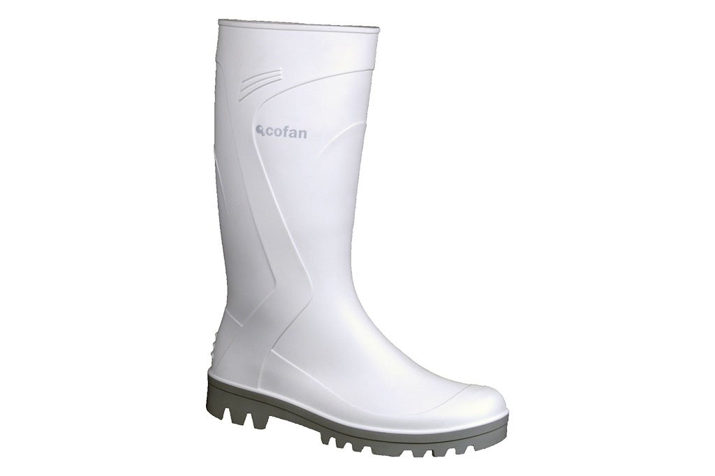 Cofan Bota de Agua | Alta | Fabricada en PVC | Color Blanco| Suela Antideslizante y Resistente a la Abrasión