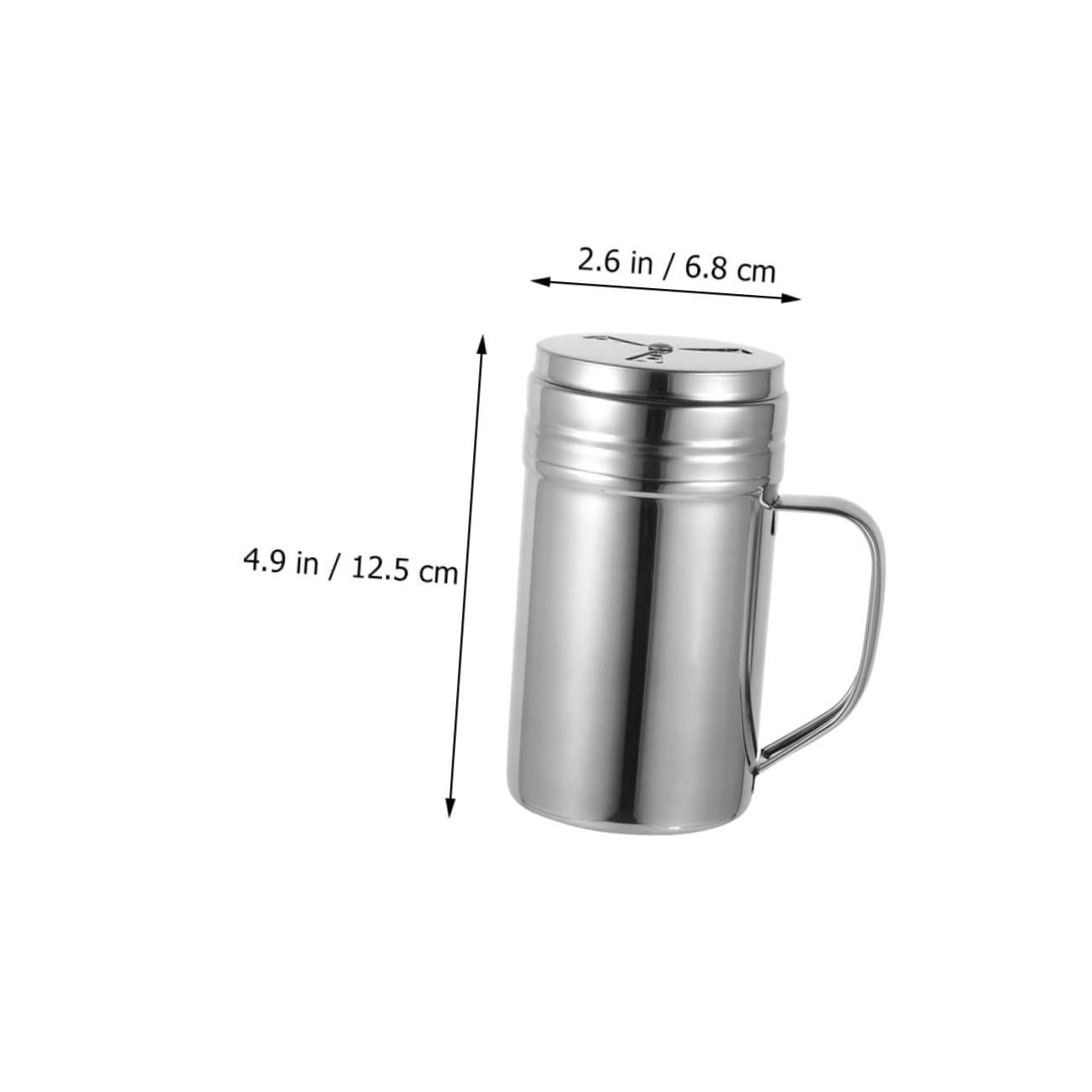 OFFSCH 2Pcs Stainless Steel Condiment Jars Multipurpose Dispensers for Kitchen Restaurant and Dining Airtight Shaker with Pour