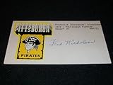 Pittsburgh Pirates Fred Nicholson (d.72) Auto Signed Vintage 3x5 Index Card CM - MLB Cut Signatures
