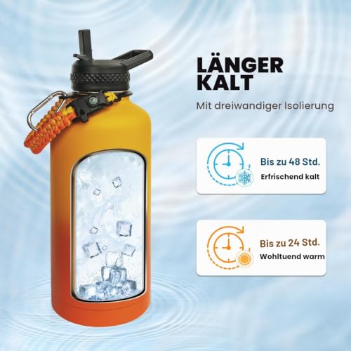 RAYMYLO 2.5L isolierte Edelstahl-Thermosflasche，3-Schicht-Vakuum-Edelstahl – Ansicht 2