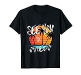 Gran diseño de Oviedo con un diseño de puesta de sol y palmera, para aquellos que les gusta ir de vacaciones a Oviedo y aman el mar, camping, isla, playa y tierra.