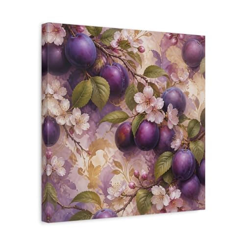 Toile imprimée Nature Plums Purple Blossoms grand format carré 40x40cm