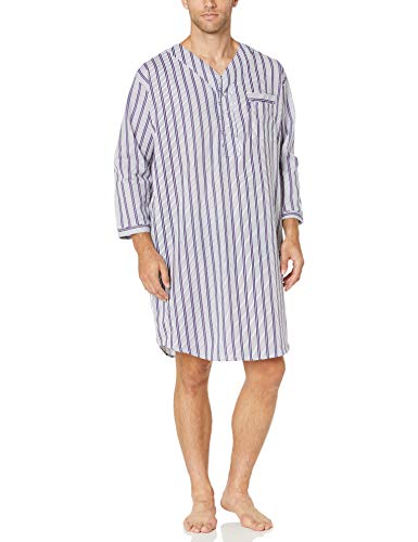 Benefit Wear Mens Adaptive Backsnap Long Sleeve Hospital Style Nightshirt