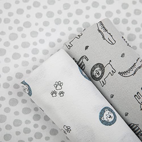 PAPI DESDE 1974 Cueiro Flanel Papi Compose Estampado Para Bebê 1 0M X 80Cm Contém 03 Un