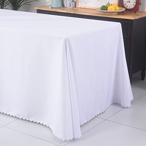 PIRNSDG 布 防水 白 撥水 撥水加工 お手入れ簡単 フッ素加工 北欧 かわいい おしゃれ ダイニング 食卓 キッチン ホテル オシャレ 家庭用 アルコール消毒 円形 テーブルクロス 6人用 防水 サイズオーダー 160*220 無地 フッ素 撥水