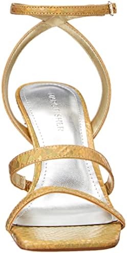 Marc Fisher Women's Deric Heeled Sandal, Gold, 10 | Image 1