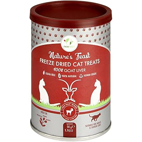 Pawfect Nature's Feast Freeze Dried Goat 100% Liver Treat for Cats Cover
