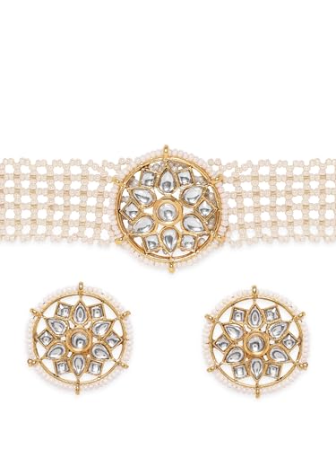 Image of Rubans Choker Necklace Set Traditional Stylish Jewellery Gift for Women & Girls
