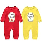 Bodies Pour Bébés Jumeaux AOUYOA - Motifs Ketchup & Moutarde, 100% Coton, 4 Tailles