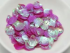 Generic Muschel-Pailletten 1000 Stück Hot Pink