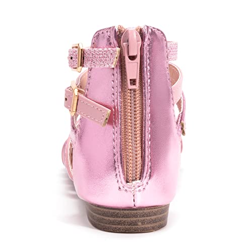 Image of FUNKYMONKEY Girls Gladiator Strap Sandals Flat Thong Cross Strappy Sandals