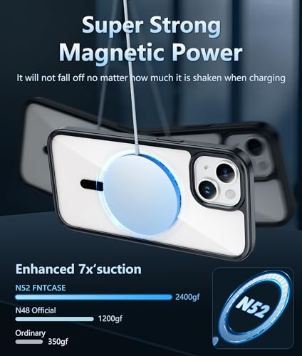 Fntcase TMCXFGH-IPH14P-02-BL For Iphone 14 Plus Case: Magnetic Shockproof Military Grade Drop Protection Clear Phone Case thumb #2
