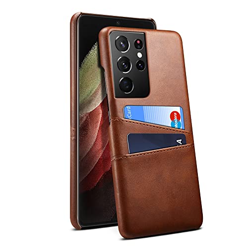 Coque Samsung S21 avec porte-carte auburn pour éviter d'oublier votre portefeuille
