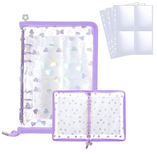 Jinmoioy �V�[���� �傫�� �o�C���_�[ A5 6�� ���� �n�[�g�� ���t�B��×20�� �͂����� �N���A�䎆 �l�ߑւ��\ �蒠 �v���� �ʐ^ �X�e�b�J�[ ���[ �������O�b�Y �y�� �傫���T�C�Y ��l���� (20��4�|�P�b�g���t�B��,�p�[�v��)