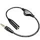 PChero Stereo Audio Verlängerungskabel, 3,5mm Klinkenstecker mit Lautstärkeregelung Kompatibel für Telefon, Laptop, PC, Computer (1Stk. - 30 cm)