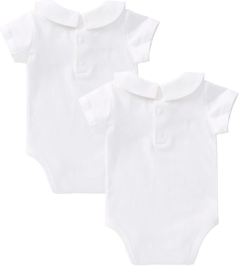 pureborn Baby Romper Bodysuits 2-Pack Unisex Soft Cotton One-Piece Outfit for Infant Boys Girls 0-24 Months - Image 4