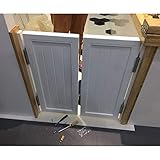 guowei Solide Holz Saloon Tür Cafe Tür Schwingen Tür Bar Küche Restaurant Eingang Partition, Kiefer Holz, Scharnier Inbegriffen, Unterstützen Größe Anpassen (Color : White, Size : 85cmx80cm)