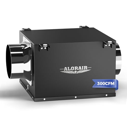 ALORAIR 6 Inch Inline Bathroom Exhaust Fan – Ultra Quiet 300 CFM Ventilation Fan for Bathroom, Attic, Kitchen, Garage, Laundry Room – Durable, Easy to Install, Powerful Airflow