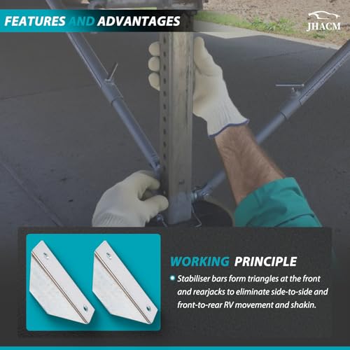 Image of JT's Strong Arm 5th Wheel Stabilizer Kit - Easy Bolt-on Install, Fits All Models, Telescoping Design, Stops Shaking, Compatible with Fifth Wheel RV and Travel Trailer