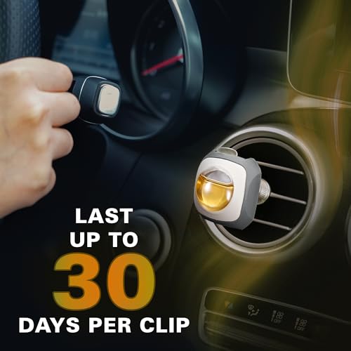 Image of Air Jungles French Osmanthus Scent Car Air Freshener Vent Clip 6 Ct | Long Lasting Up To 180 Days Car Refresher, Auto Interior Odor Eliminator Fragrance Oil Perfume Accessory, 4ml Each