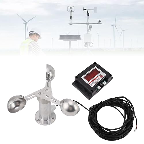 Turmdrehkran-Anemometer-Alarm, Windgeschwindigkeitsmesser, Wetterstation mit 3 Bechern, Großer Messbereich, Langlebig für die Windgeschwindigkeitsmessung in Kraftwerken