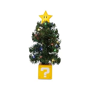 Super Mario Bros. Super Star LED USB-Powered Light-Up Desktop Holiday Tree