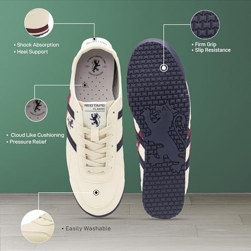 Red Tape Mens Rsl0195 Beige Sneakers - Image 6