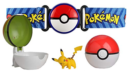 Bandai – Pokémon – Cinturón Poké Balón y Figura 5 cm Pikachu – 81243
