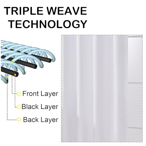 Image of Pure White Kitchen Curtains for Small Window Treatment, Light Filtering Short Cafe Curtains Over Sink, Half Window Drapes Tier for Bedroom Bathroom Rod Pocket, Each 40Wx36L, 2 PCS