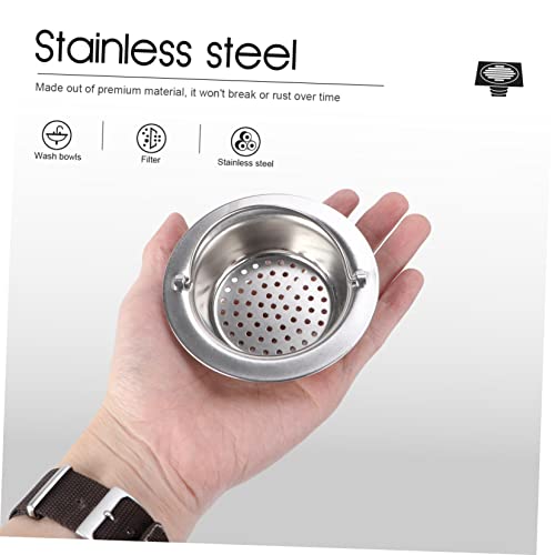 Set de 2 tapones para fregadero con coladores de acero inoxidable miniatura 4