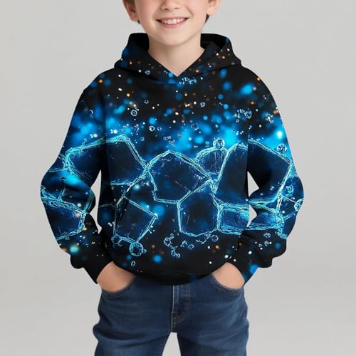 Boys Fleece Hoodies 3D Printed Hooded Sweatshirts Kids Novelty Gradient Graphic Sweatshirt Casual Long Sleeve Pullover2