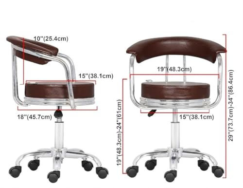 Image of Modern Magam Bar Stool with 360 Swivel | Height Adjustable Bar Chair | Counter Stool & High Chairs | Comfortable for Home, Office, Restaurant Bar, Cafe & Cash Counter - (Brown)