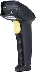 Leitor de Código de Barras LB-50BK Preto Sensor Laser com Suporte, Ergonômico Bidirecional USB, Le Boleto Bancário, Boleto Concessionária, Notas Fiscais DANFEs