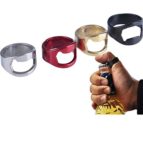 Stainless Steel Beer Ring Bottle Opener Pack Of 22Mm (Silver+Black+Red+Golden) #TOP1