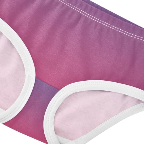 Joisal Ombre Violet Cerise Gradient Panties Little Girl Toddler Girls Underwear Cotton Print Undies Kids Briefs 2t4