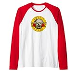 Guns 'n' Roses Hard Rock Band Bullet Logo by Rock Off Camiseta Manga Raglan