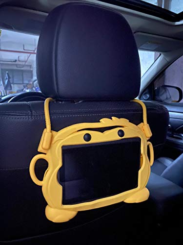 Capa Tablet 7 Suporte Veicular Universal Encosto Carro Infantil Bichinho Amarelo