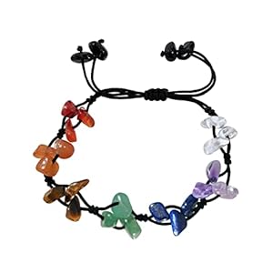 SALIMBENI Handmade Natural Gemstones Bracelet 7 Chakras Healing Crystals Bracelet Yoga Stone Beads Bracelets Meditation Bangle for Womens Mens