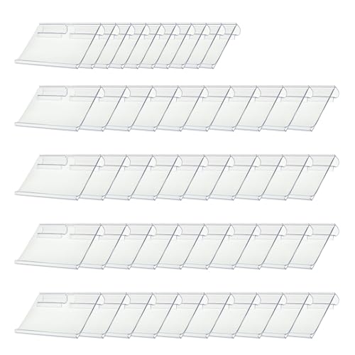 Zasvec Portaprecios 50 piezas Etiquetas de Plástico 6 x 4.2 cmTransparente Porta Precios Etiquetas de Precio Carteles para Precios Etiquetas de Mercancía para Mercería Oficina Supermercado Estantes