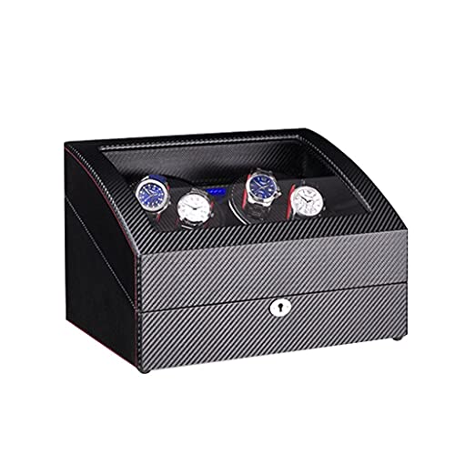 Caja para relojes automática y vitrina expositora de cuero 4+6 plazas