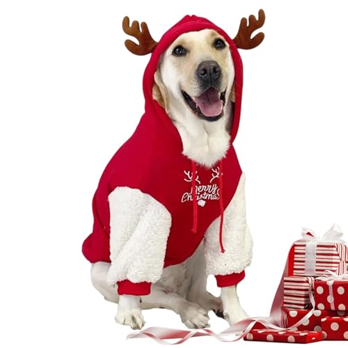 ^pNX}XhbOp[J[ - Ag[NX}XhbOXEFbgVc |H~pt[htgybgvI[o[ |zf[jp̃gfBȑ^NX}XgiJCRX`[ | Christmas Dog Hoodie for Lar