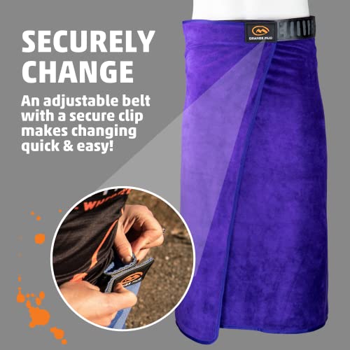 Image of Orange Mud Transition & Seat Wrap V2.0 - Purple Car Seat Cover, Changing Kilt & Towel in One - Quick-Dry, Secure Wrap for Runners, Cyclists, Triathletes, Gym & Outdoor Use