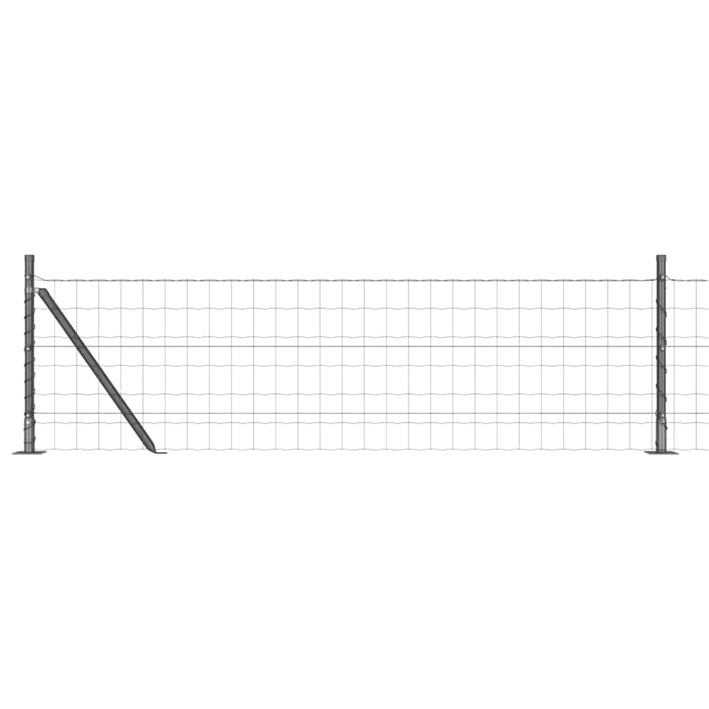 Garden Fence Panel with Posts Grey 0.4 x 10 m Steel PVC Outdoor Boundary Kit for Terrace Pet Enclosure Weather Resistant Modern Easy Setup 120x48x16 Inches