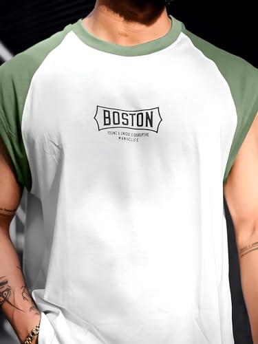Image of Maniac || Mens || Printed || Round Neck || Raglan Sleeveless || Cotton || T-Shirt