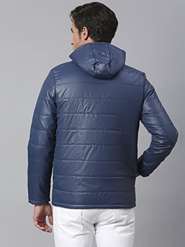 Image of Dennis Lingo Men's Polyester Regular Full Sleeves Solid Puffer Jacket - Lightweight, And Water-Resistant, Casual Winterwear