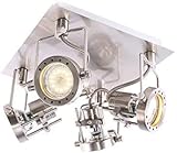 Gerichetete Lichtstreuung ermöglicht eine gute Raumausleuchtung und das Setzen von Lichtakzenten. Schwenkbar und drehbarer Leuchtenkopf - optimal geeignet als Esszimmerlicht oder Schlafzimmerleuchte.