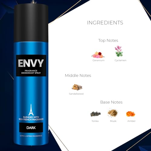 Image of Envy Dark Deodorant Spary - 140 ML Each (Pack of 4)
