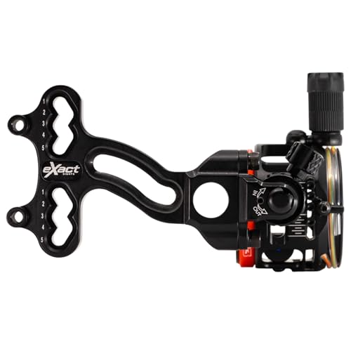B3 ARCHERY Exact Hunter Archery Compound Bow Hunting Equipment 3-Axis Adjustable Lightweight Fixed 4 Steel Pin Sight | Sight Light Included - Standard Rize Mount